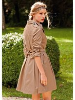 Thumbnail for your product : La Redoute MADEMOISELLE R Flared-Effect Trench Coat with Peter Pan Collar