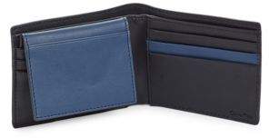 Calvin Klein Bi-fold Removable Pass Case Leather Wallet