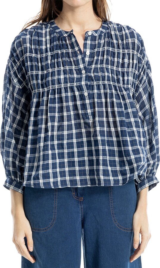 Max Studio Smocked Shirt