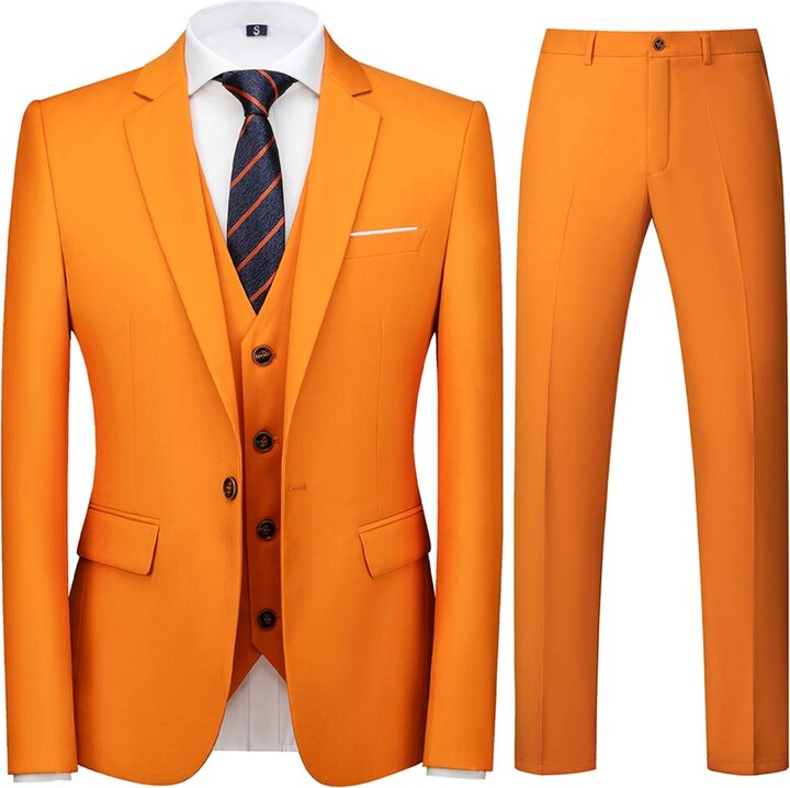 Allthemen Mens Suits 3 Piece Regular Fit Wedding Formal Dress Suit One