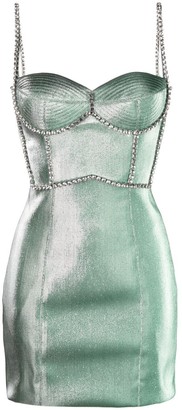 Area Crystal-Embellished Mini Dress