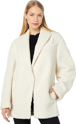 Faux Fur Lapel Wool Coat