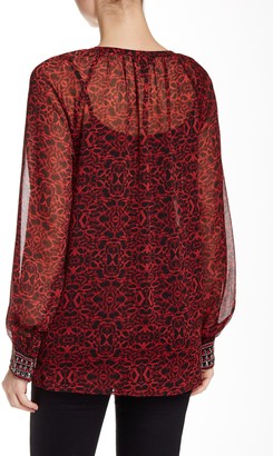 Jessica Simpson Printed Embellished Cuff Tunic