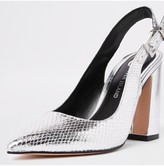 Thumbnail for your product : River Island Metallic Slingback Heel Shoe - Silver