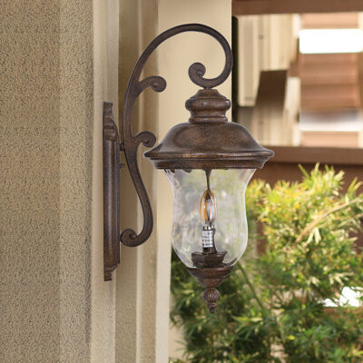Bloomsbury Market Vintage Outdoor Wall Lantern Weatherproof Exterior Sconce Light Waterproof Wall Mount Light Fixture