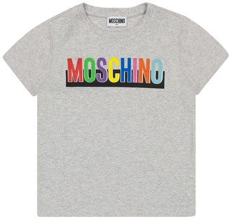 MOSCHINO BAMBINO Logo stretch-cotton jersey T-shirt