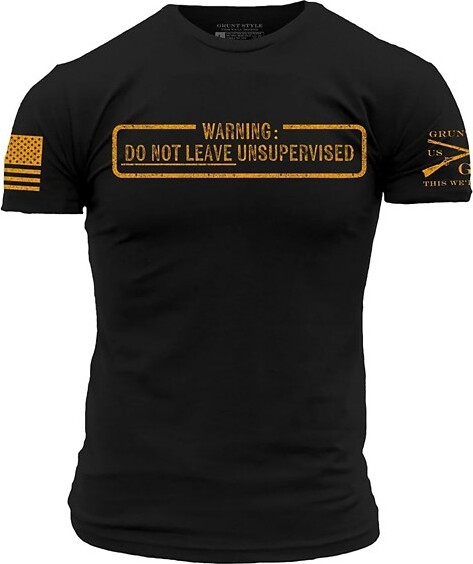 Men's Grunt Style Needs Supervision T-Shirt Small Black