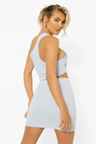 Thumbnail for your product : boohoo Crinkle Bodycon Mini Skirt