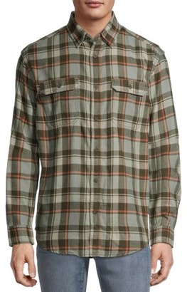 George Men's and Big Men's Super Soft Flannel Shirt, up to 5XLT 