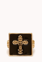 Thumbnail for your product : Forever 21 Damask Cross Ring