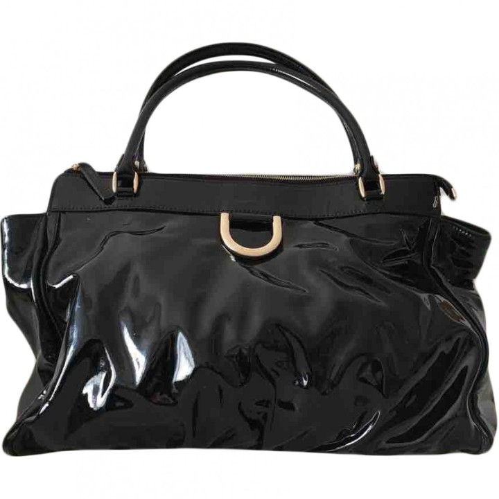 gucci black patent leather handbag
