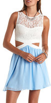 Thumbnail for your product : Charlotte Russe Color Block Cut-Out Skater Dress