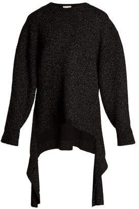 Balenciaga Extended Cuff Long Line Sweater - Womens - Black