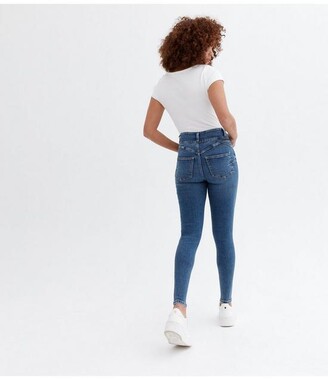 New Look 'Lift & Shape' High Waist Yazmin Skinny Jeans - Blue - ShopStyle