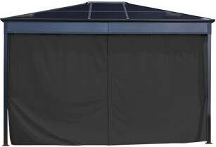 Sojag Diani Black Polyester Curtains 10 ft. x 12 ft.