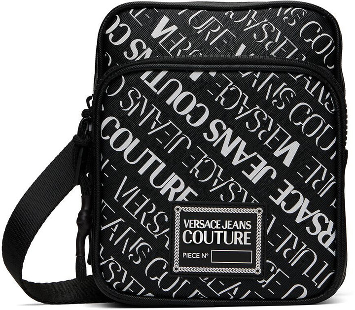 Versace Jeans Couture Black Range Logo Messenger Bag - ShopStyle