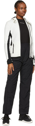 MONCLER GRENOBLE White & Black Hooded Cardigan Jacket