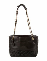 Thumbnail for your product : Chanel Vintage Leather Tote Black