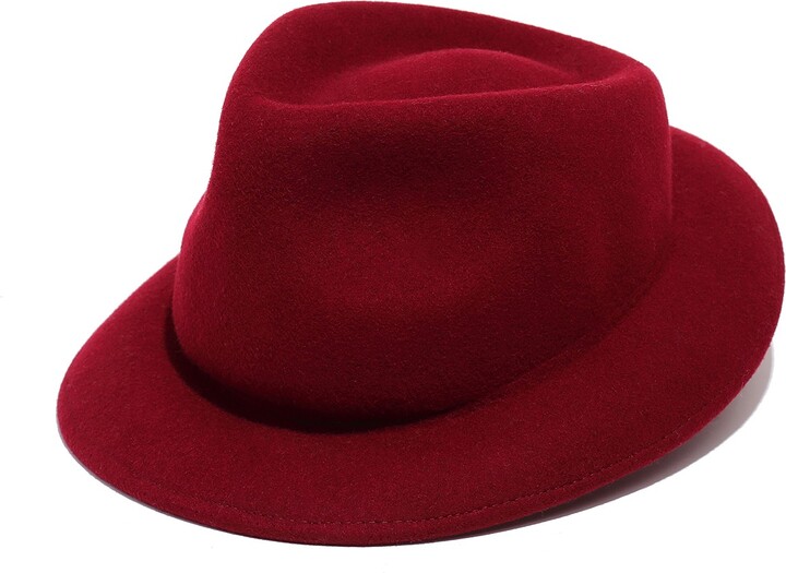 Justine Hats Women's Stylish Dark Red Felt Hat Justine ShopStyle