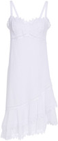 Thumbnail for your product : Charo Ruiz Ibiza Asymmetric Crocheted Lace-trimmed Cotton-blend Voile Dress