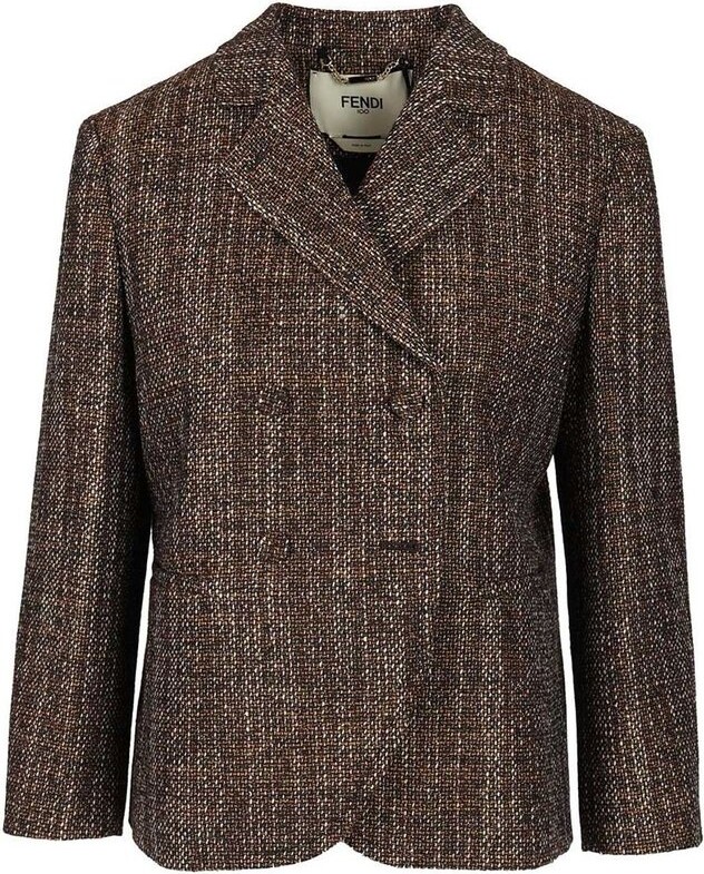 Fendi Double Breasted Tweed Jacket