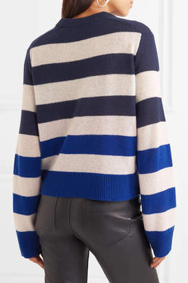 Rag & Bone Annika Striped Cashmere Sweater - Blue