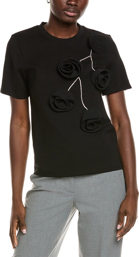 Gracia Rose Applique T-Shirt