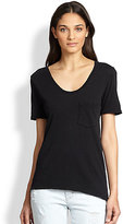 Thumbnail for your product : Current/Elliott The Pocket Cotton Scoopneck Tee