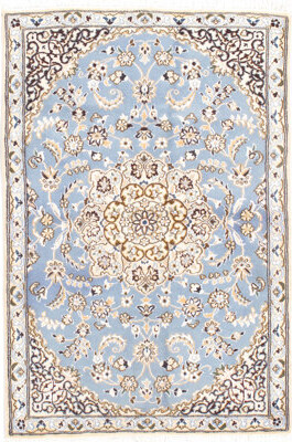 Isabelline One-of-a-Kind Alaqua Hand-Knotted Light Blue 2'11\