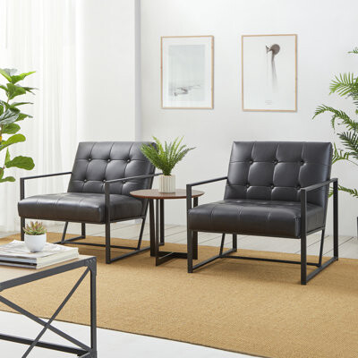 Glitzhome 29.5" W Tufted Armchair