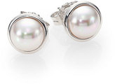 Thumbnail for your product : Majorica 8MM Mabe White Pearl & Sterling Silver Bezel Stud Earrings
