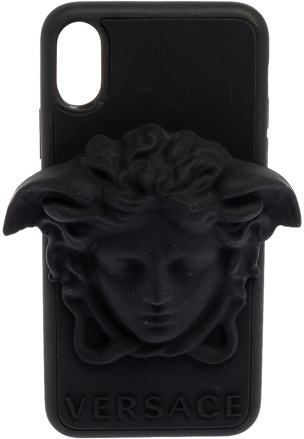 Versace Black Silicone Medusa iPhone X Cover - ShopStyle Tech Accessories