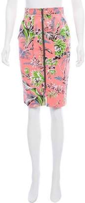Diane von Furstenberg Floral Knee-Length Skirt