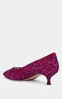 Thumbnail for your product : Barneys New York Women's Leopard-Print Suede Pumps - Purple