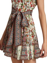 Thumbnail for your product : Alice + Olivia Mina Floral Belted Godet Minidress
