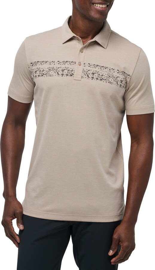 Deserted Cove Floral Stripe Piqué Polo