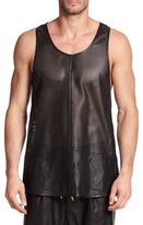 Thumbnail for your product : Giuseppe Zanotti Zippered Leather Tank Top