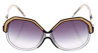 Linda Farrow Luxe Oversize Gradient Sunglasses