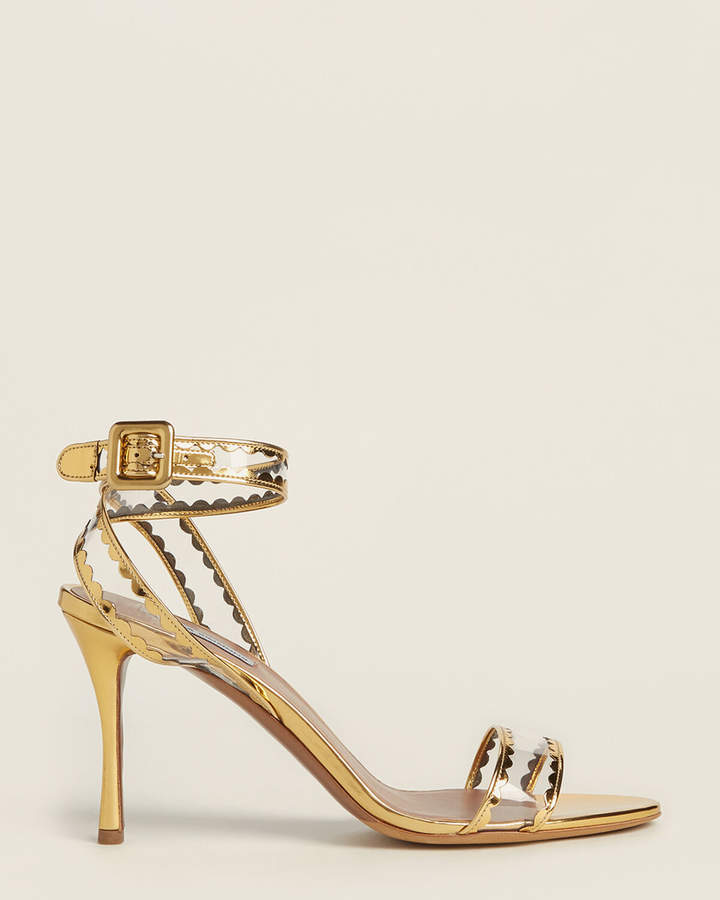 clear gold sandals