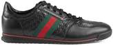 Thumbnail for your product : Gucci Leather sneaker with Web
