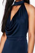 Thumbnail for your product : boohoo High Neck Slinky Cowl Maxi Dress