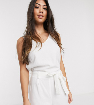 petite white romper
