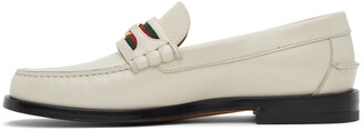 Gucci Off-White Interlocking G Loafers