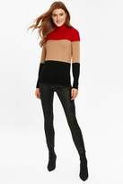 Thumbnail for your product : Wallis Red Colour Block Polo Neck Jumper