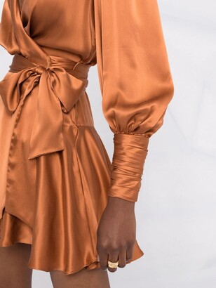 Zimmermann Silk Wrap Mini Dress