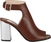 Thumbnail for your product : Prada Halter-Strap Peep-Toe Sandals-Brown