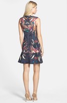 Thumbnail for your product : Nicole Miller 'Tail Feather' Print Neoprene Fit & Flare Dress