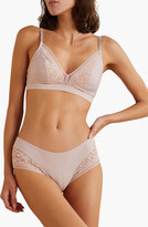 Thumbnail for your product : Hanro Alena stretch-jacquard and lace triangle bra
