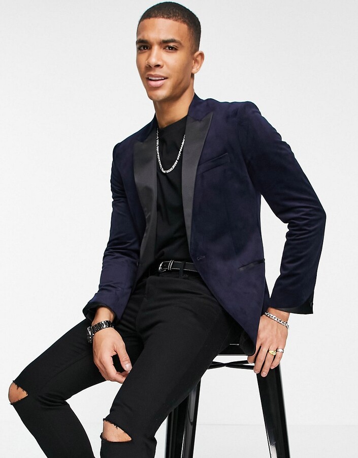 topman navy blazer