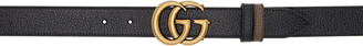 Gucci Reversible Black Thin GG Belt